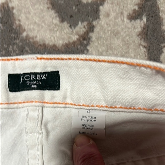 J crew White Cropped capri Jeans with Textured Denim size 29 - Picture 4 of 5
